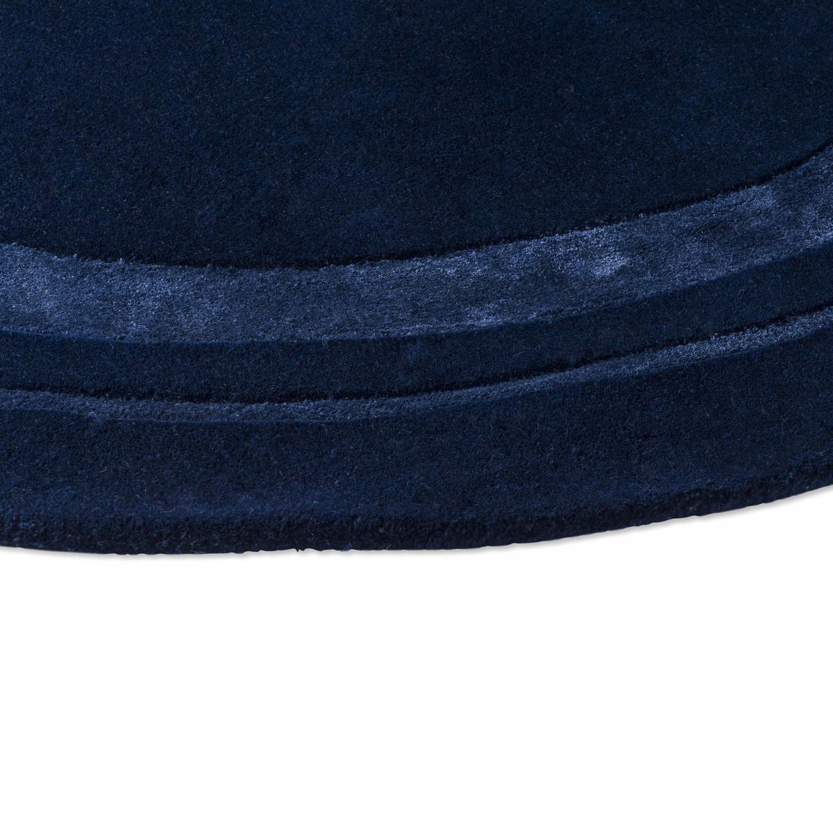 Tapis rond fait main en laine motif simple CHICDOUJ