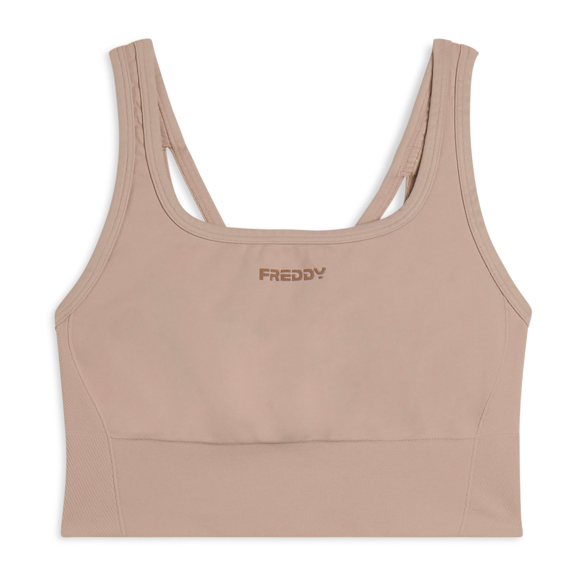 Top sportivo seamless supporto medio con inserti a costine