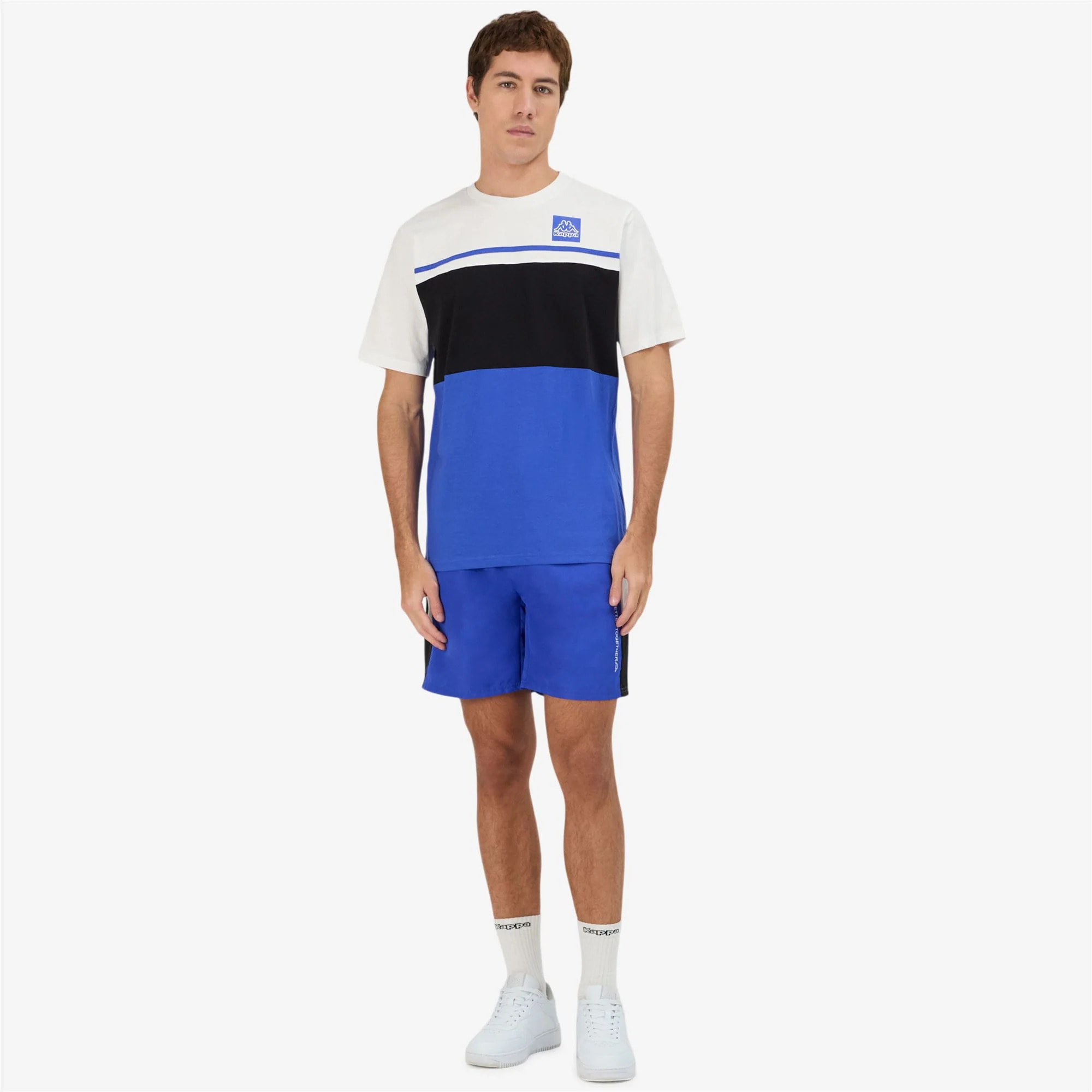 Kappa - Pantaloni Corti Uomo Blu - Logo Gaggio