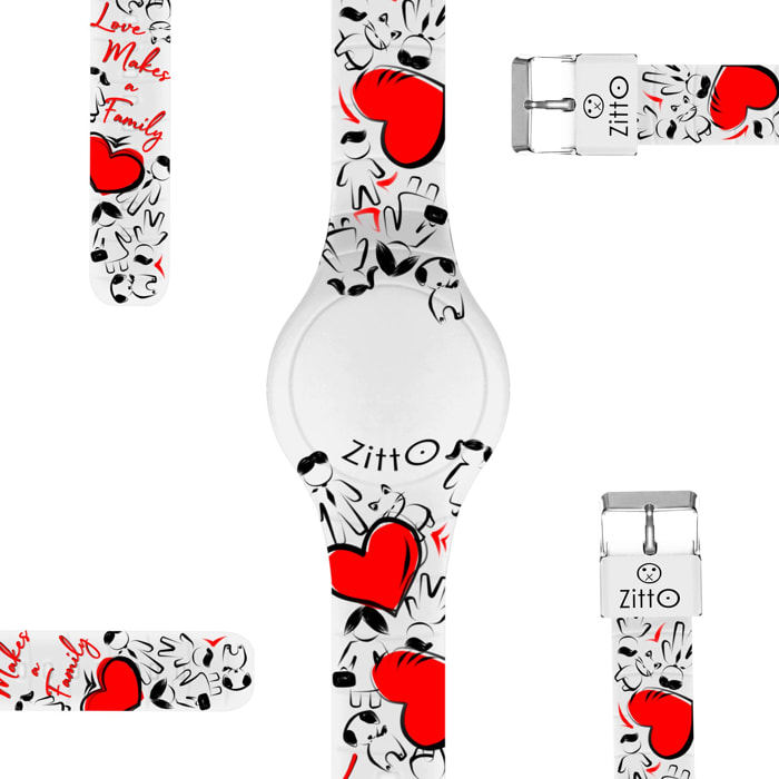 Orologio ZITTO LOVE MAKES A FAMILY Exclusive Edition Silicone 44 mm Regular