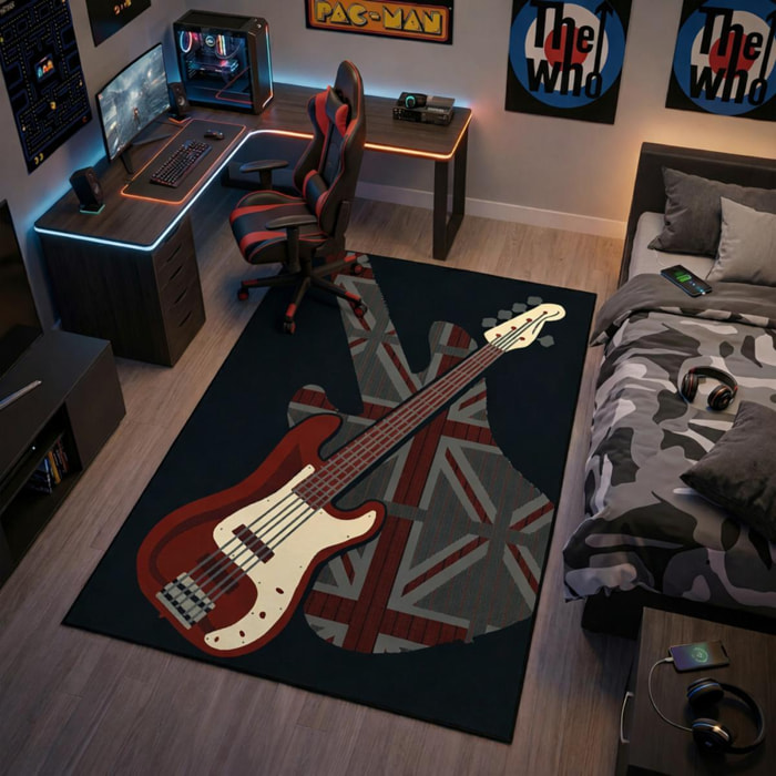 Très grand tapis Rock 'n' roll idéal pour chambre d'ado