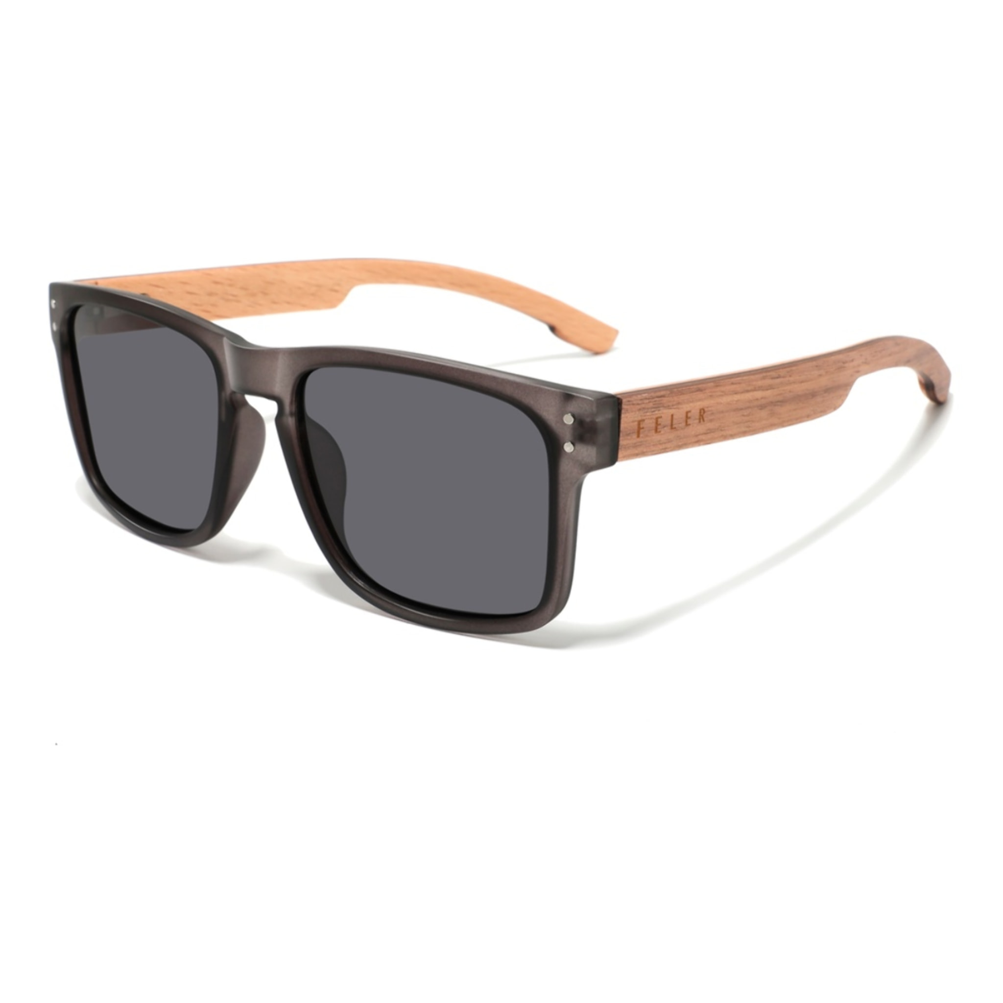 Gafas de Sol Feler 1602P-19 Polarizadas de Madera Unisex 54 mm