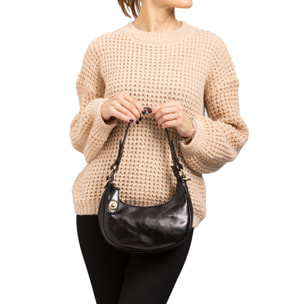 Borsa a spalla da donna - Modello False - Vera pelle - 25.0 x 18.0 x 8.0 cm