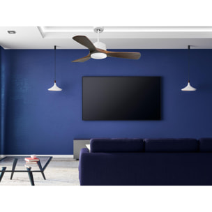 Ventilateur de plafond ø106 cm avec Wifi Réversible Hypersilence 40   W Blanc