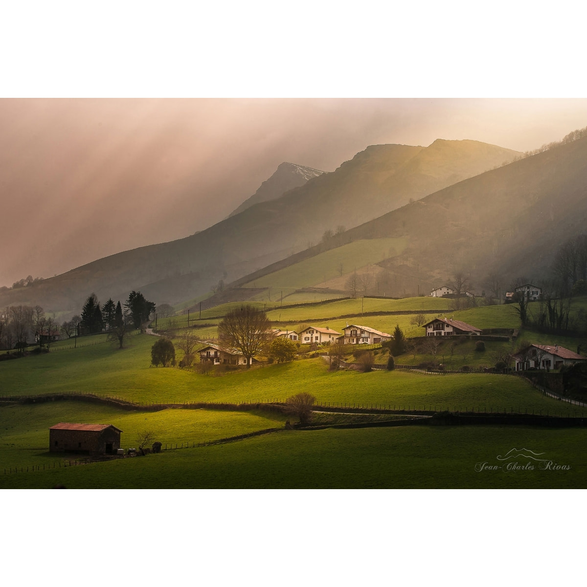 Tableau au cœur du pays basque Toile imprimée