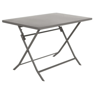 Table de jardin pliante rectangulaire "Greensboro" tonka 4 places en acier traité époxy