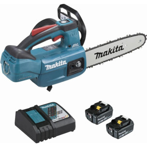 Tronçonneuse d'élagage 18 V LXT 25 cm - MAKITA - 2 batteries 18v 5.0Ah et chargeur - DUC254RT2