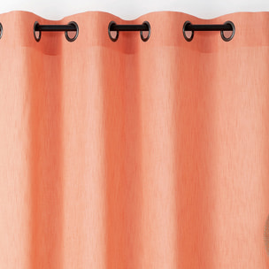 Voilage polycoton toucher doux et souple - Orange