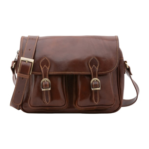Borsa a tracolla da donna - Modello False - Vera pelle - 32.0 x 23.0 x 15.0 cm