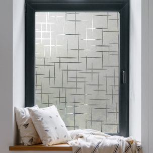 Rouleau occultant vitrostatique étoiles design pour fenêtre au mètre - Film Anti Regard Electrostatique Occultant Vitre Anti UV