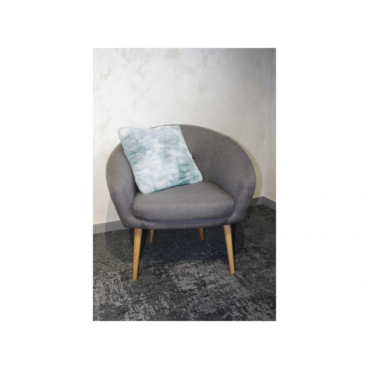Coussin doux & moelleux touché velours bleu - COCOON