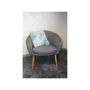 Coussin doux & moelleux touché velours bleu - COCOON