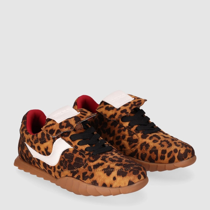 Deportivos de Tejido - Leopardo - Tacón: Bajo