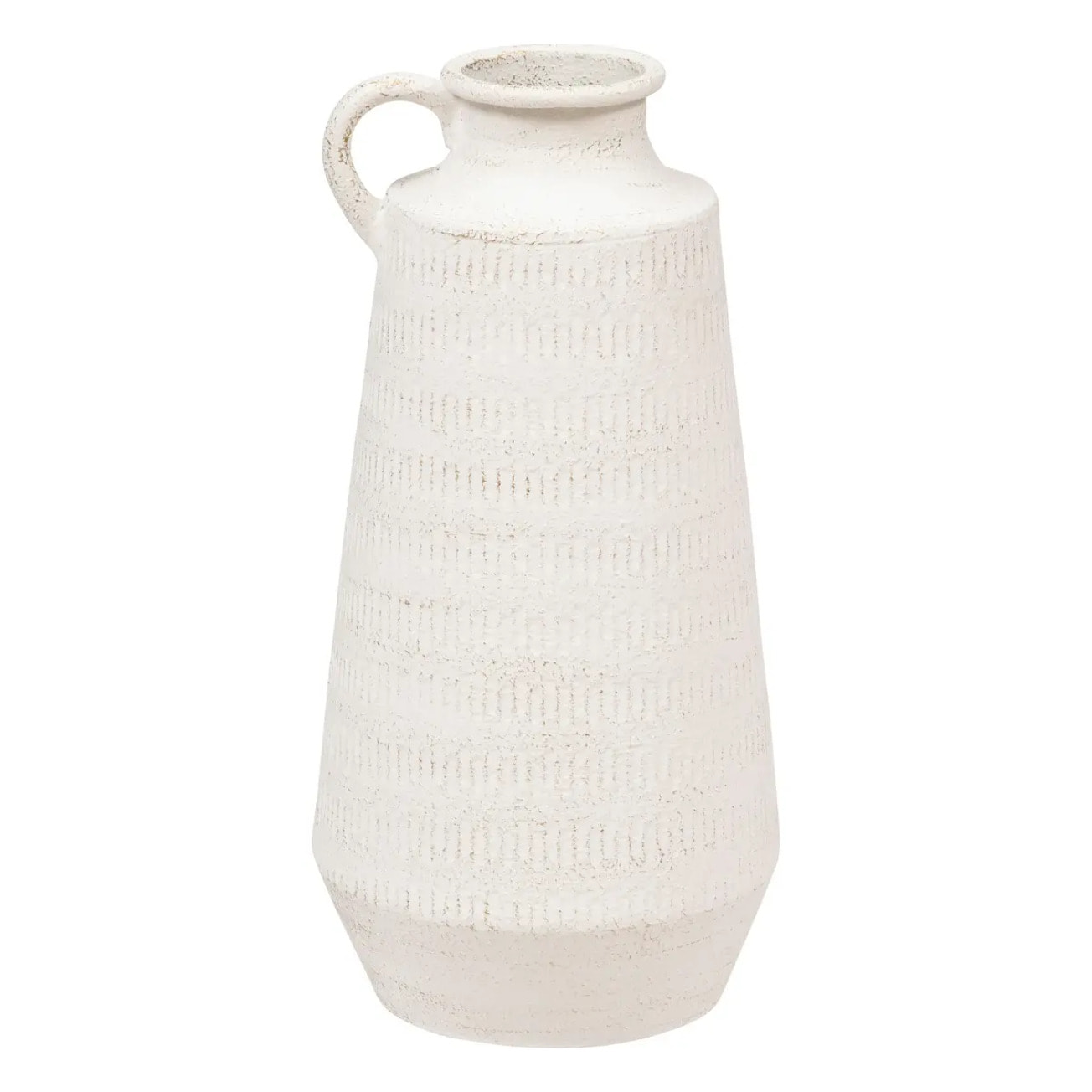 Cruche "Eran" blanc H41cm