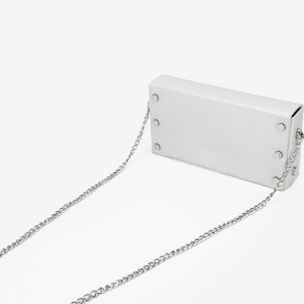 Bolso de fiesta piedra con solapa y metal