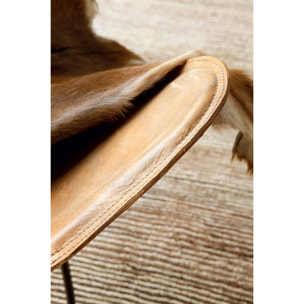 tapis salon 170x240 fait main en chanvre noisette rectangle motif uni TRANSFORM 3