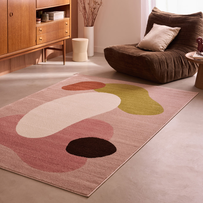 EUPHORIA - Tapis de salon multicolore à motif géométrique