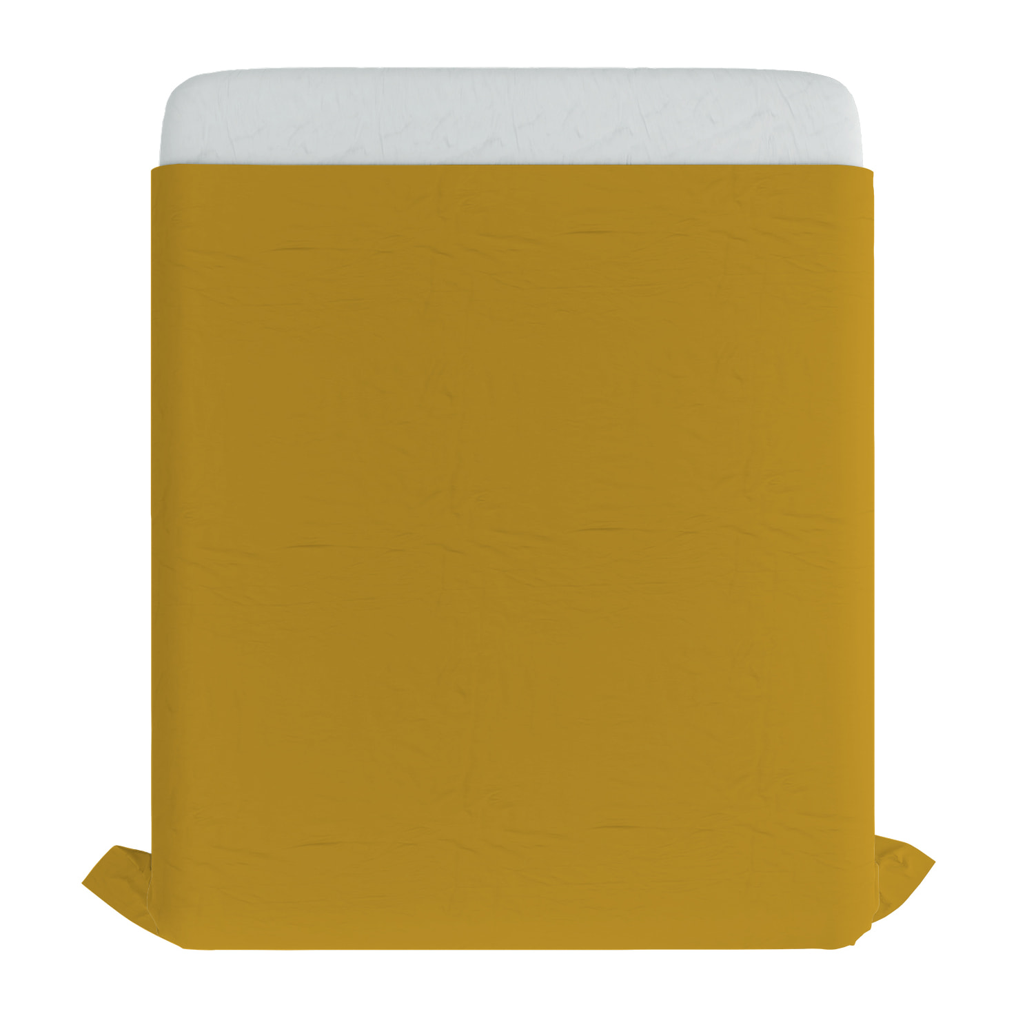LENZUOLO SOPRA MAX COLOR, 100% Cotone, Tinta Unita, Made in Italy - SENAPE