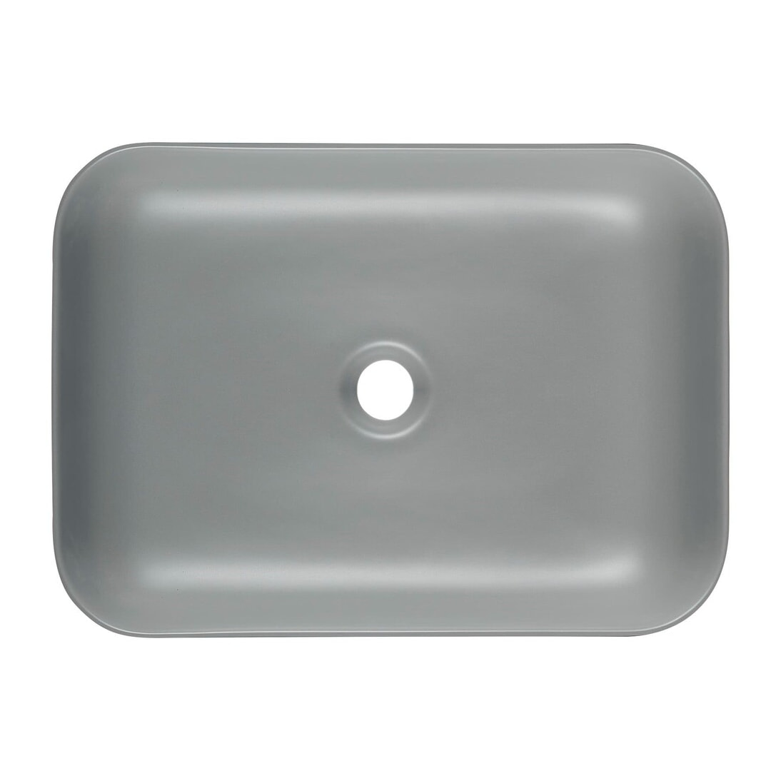 Infinitio Vasque à poser 50x39 cm, sans trop-plein, Gris mat (SATINF5039LGRM)