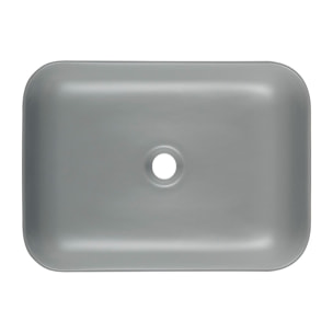 Infinitio Vasque à poser 50x39 cm, sans trop-plein, Gris mat (SATINF5039LGRM)