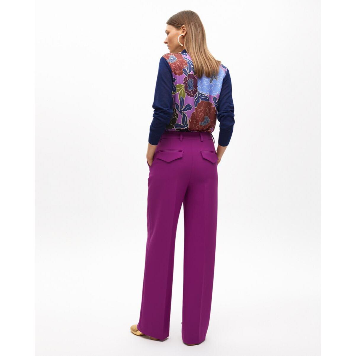 Pantaloni da completo dritti in tessuto confortevole