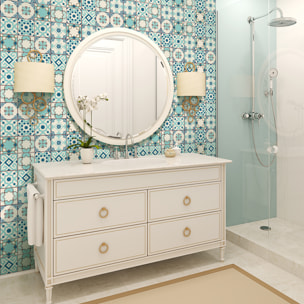 Stickers muraux - Sticker Mural Carrelage adhésif Cuisine Salle de Bain - 60 STICKERS CARRELAGES AZULEJOS VINCIANO