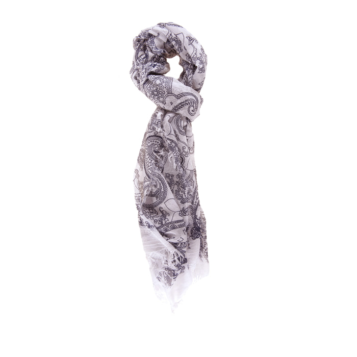 Foulard Unisex Selvaggia in Cotone e seta Made in Italy 150x80x0,1 cm