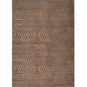 LANA Alfombra vintage de pelo corto cobre, varias medidas disponibles.
