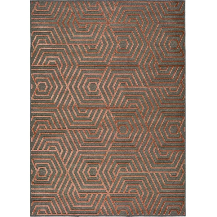 LANA Alfombra vintage de pelo corto cobre, varias medidas disponibles.