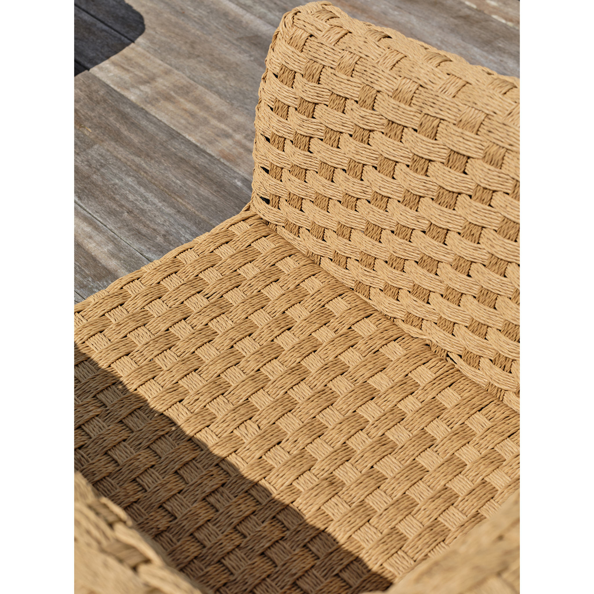 RAMATUELLE - Salon bas de jardin 5 places en aluminium et résine tressée