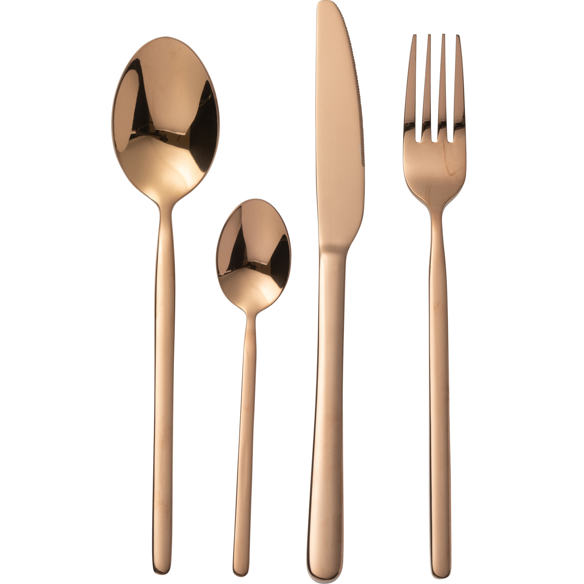 J-Line couverts - acier inoxydable - brillant  cuivre - box de 24 pièces