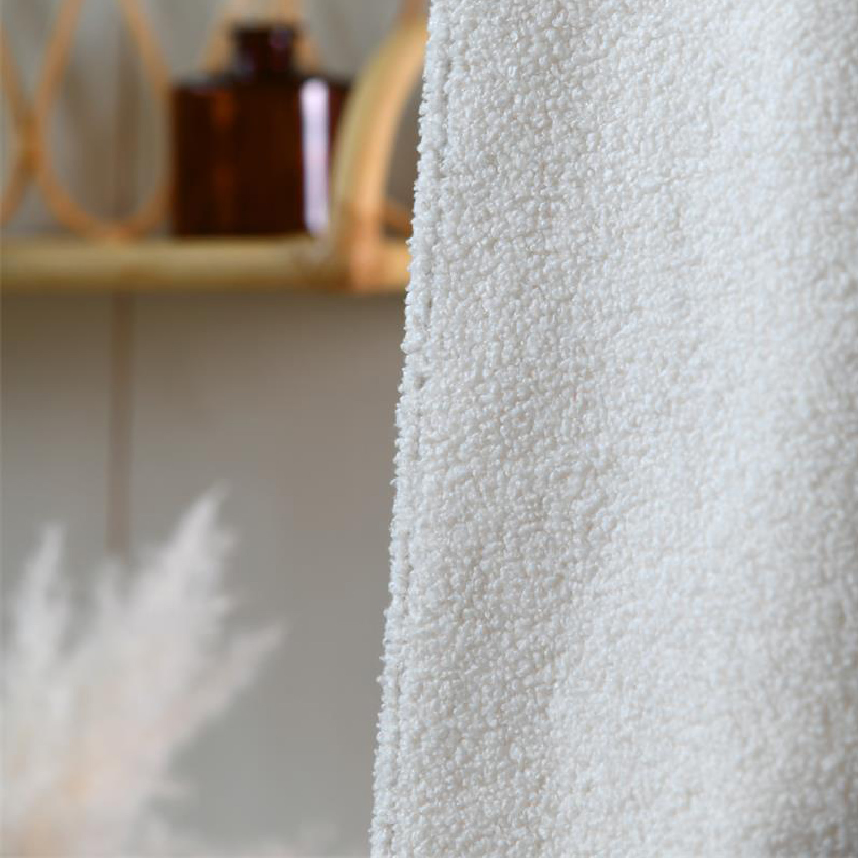 Rideau à oeillets  - Effet bouclette - Ecru