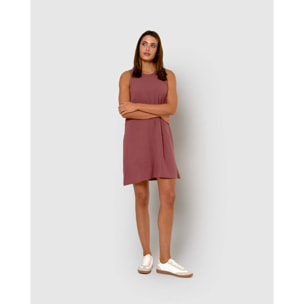 Vestido corto tirantes bambula liso