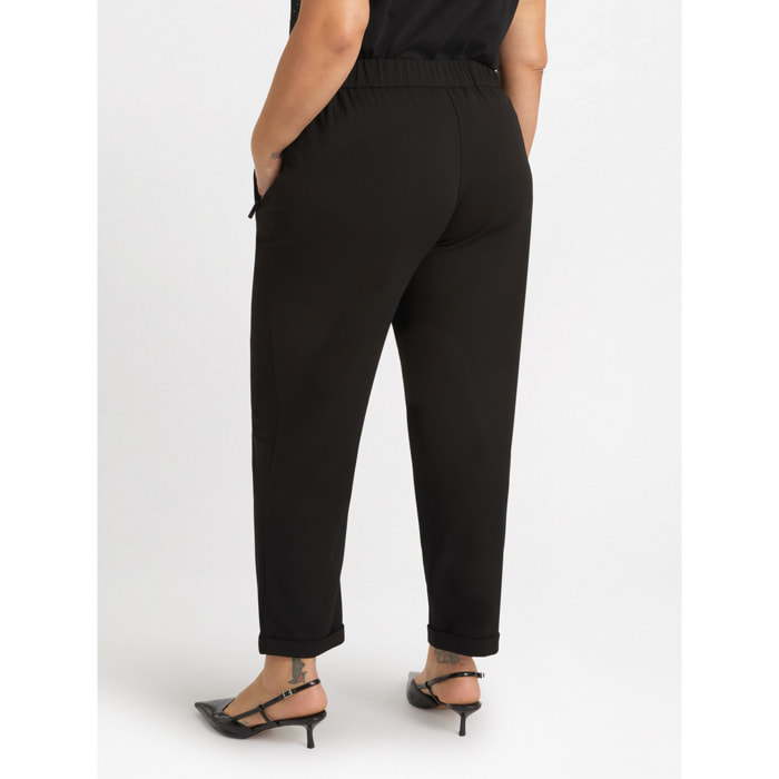 Fiorella Rubino - Pantaloni joggers in scuba - Nero