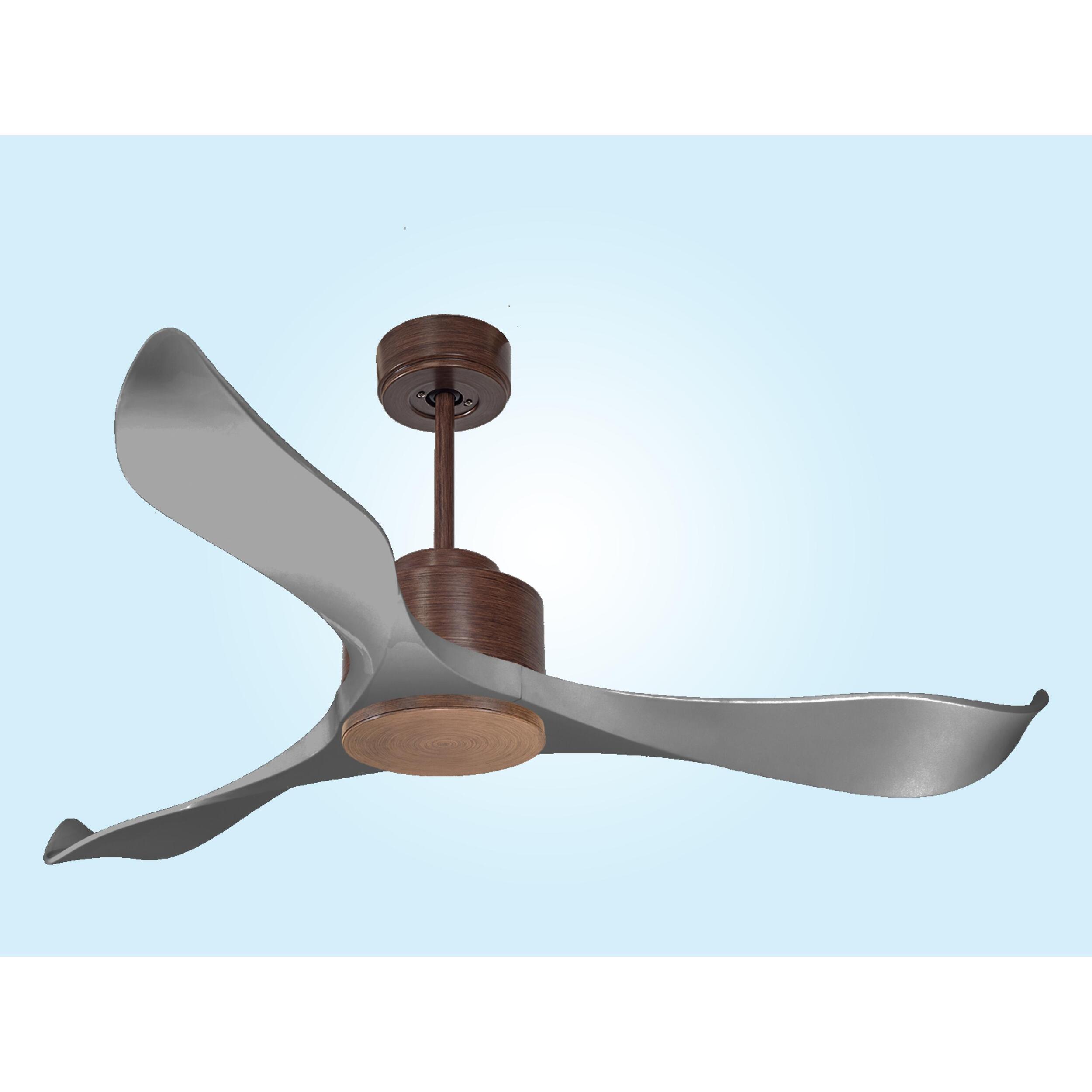 Ventilateur de plafond ø132 cm avec Wifi Réversible Hypersilence 40   W brun