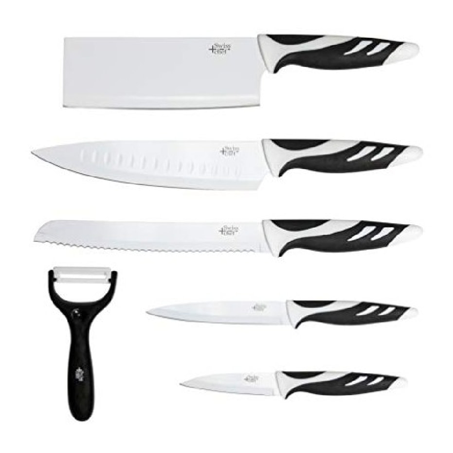 Cecotec Set de 6 couteaux Swiss blanc