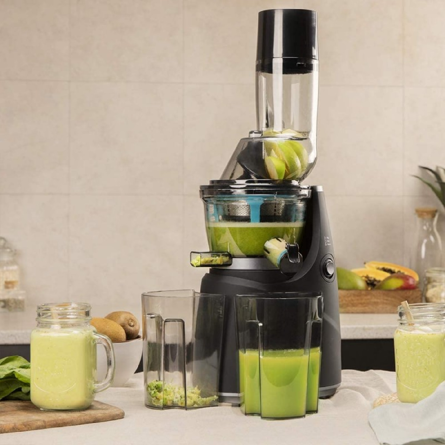 Licuadora frutas y verduras prensado frío Juice&Live 2500 EasyClean. Potencia 20