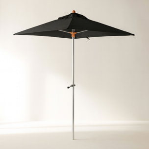 Parasol en aluminium et toile noire 200cm COMETE