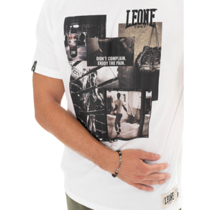 T-shirt uomo a manica corta in cotone, stampa Leone 1947 Graphics