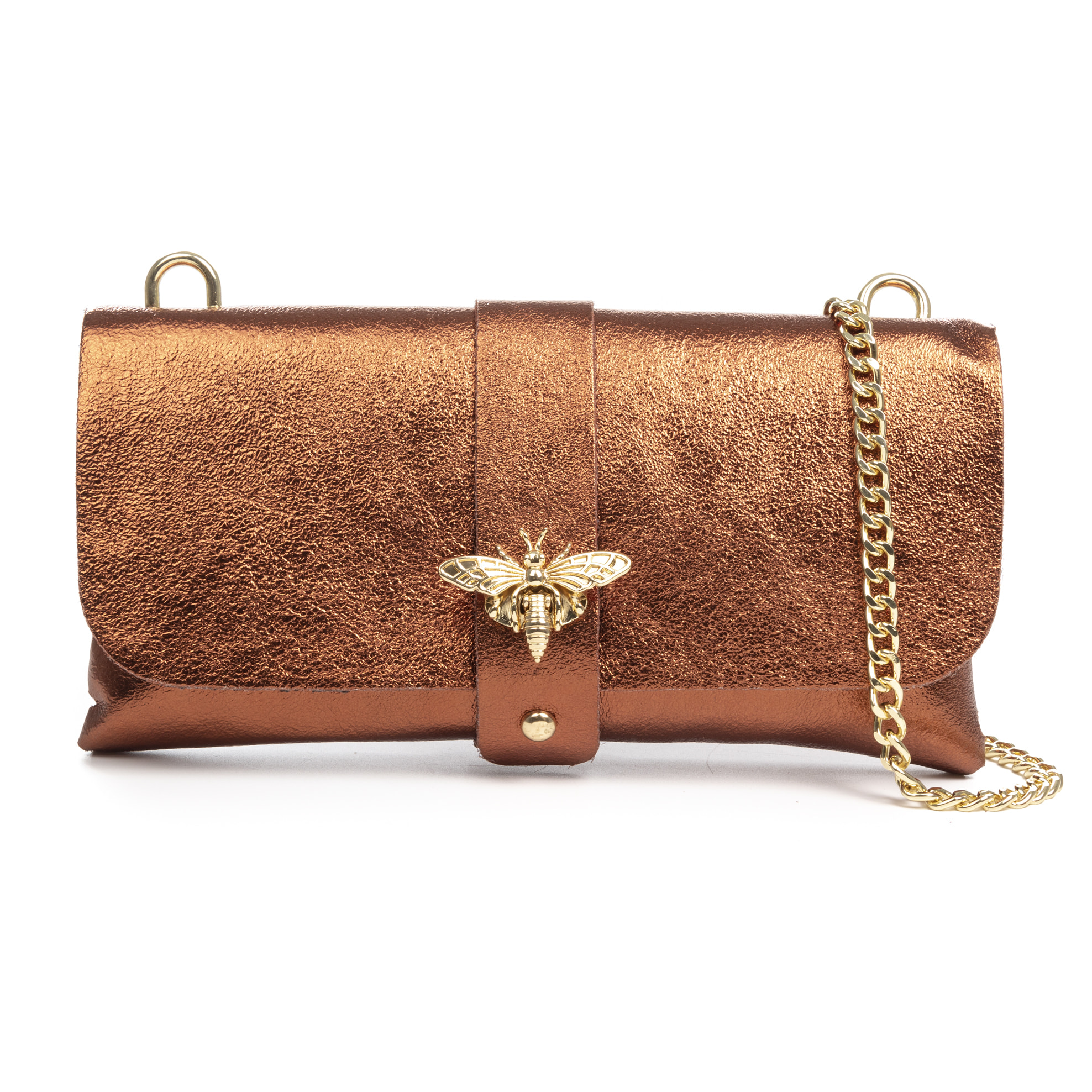 Amaseno borsa a tracolla donna. Pelle autentica Camoscio Laccato.