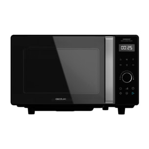 Cecotec Micro-ondes sans plateau GrandHeat 2500 Flatbed Touch Black