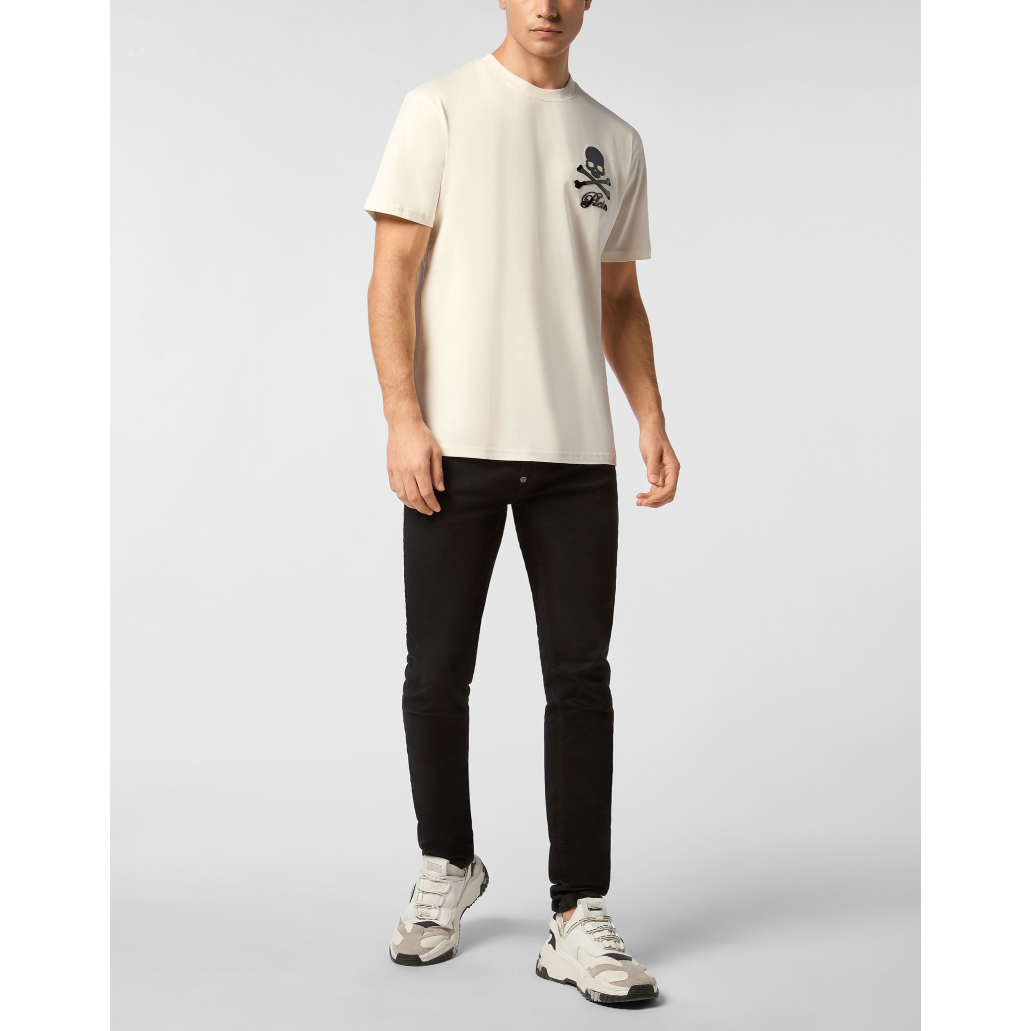 PHILIPP PLEIN T-Shirt Round Neck Ls SKULL