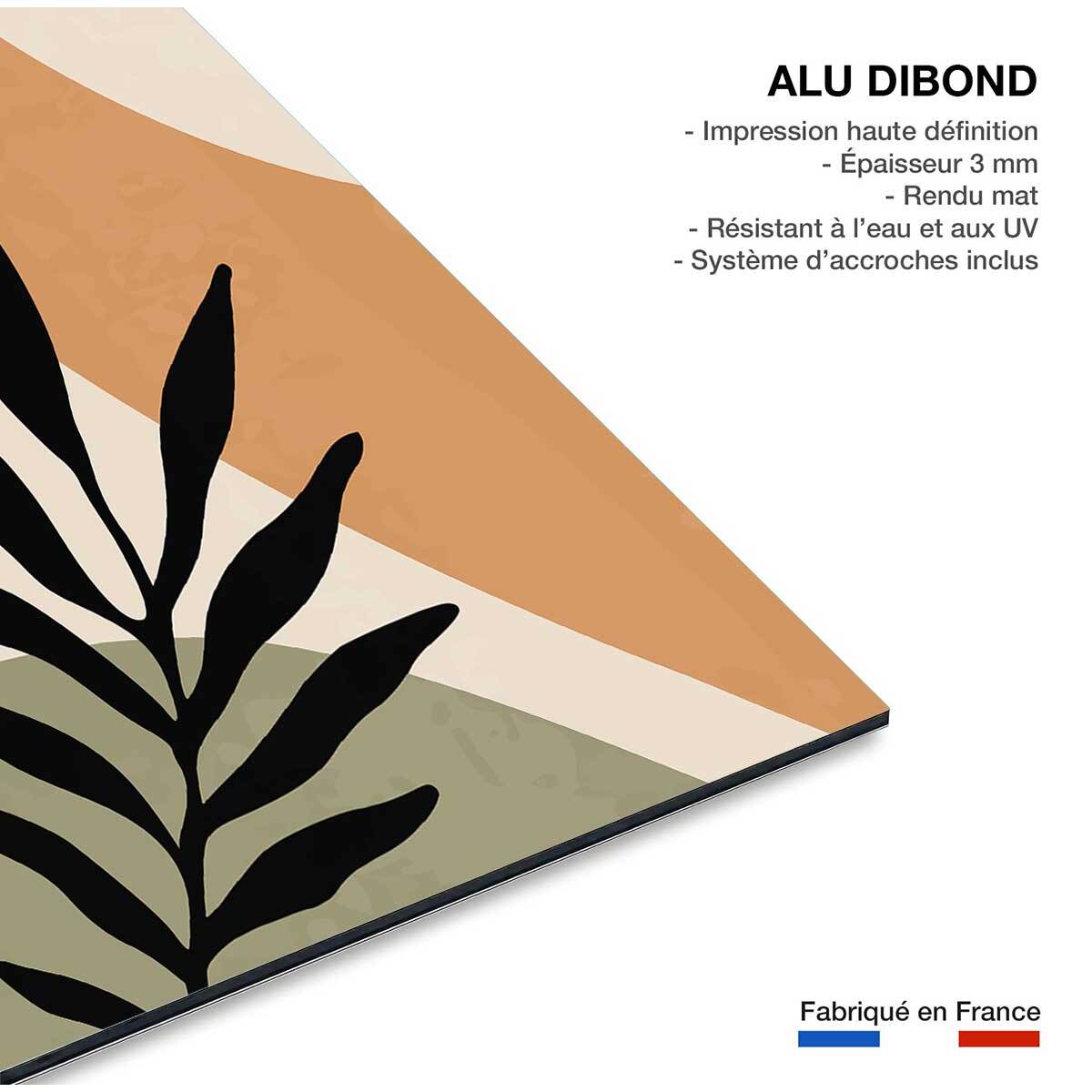 Tableau contemporain fleurs alchemille  Tableau alu Dibond