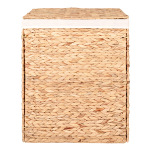 Cesta portabiancheria Passo in giacinto d'acqua naturale 43x32x55 cm