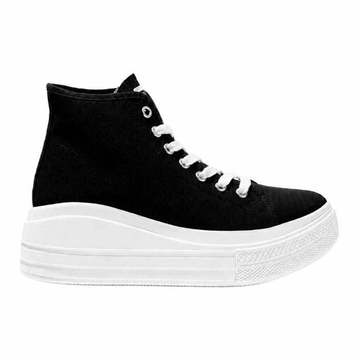 Zapatillas Altas Rider Plataforma Negro B&W