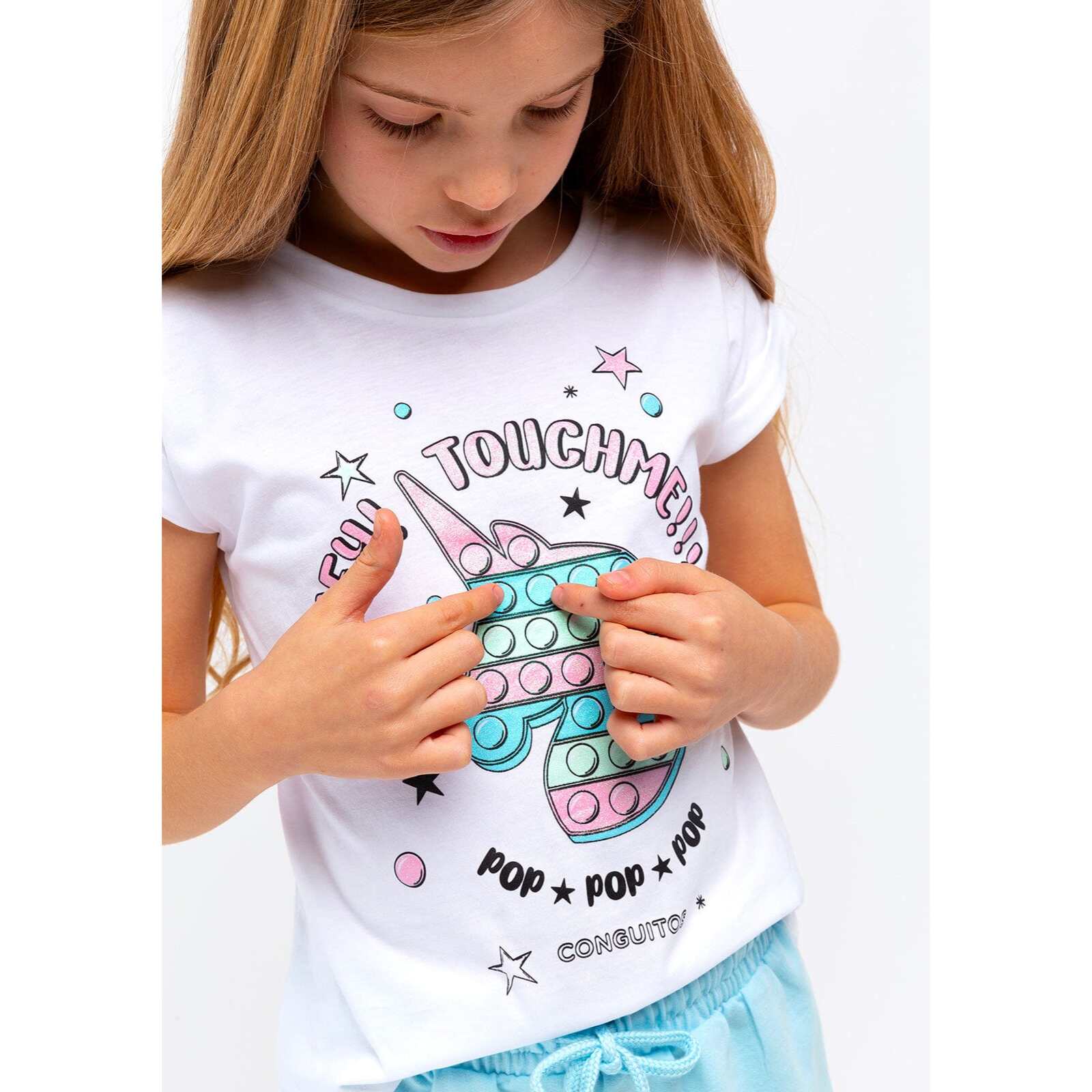 Camiseta Niña Unicornio Glitter Blanco