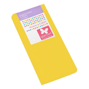 Coppia Federe 3 volani IPERSAN Puro Cotone Giallo