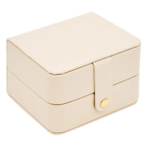 Boîte à bijoux de voyage Natty rectangulaire 13x20cm blanc