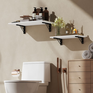 Juego de 2 Mesas Plegables de Pared Escritorios Flotantes para Espacios Pequeños Mesas Abatibles para Cocina Comedor Estudio Dormitorio y Salón Blanco Brillo