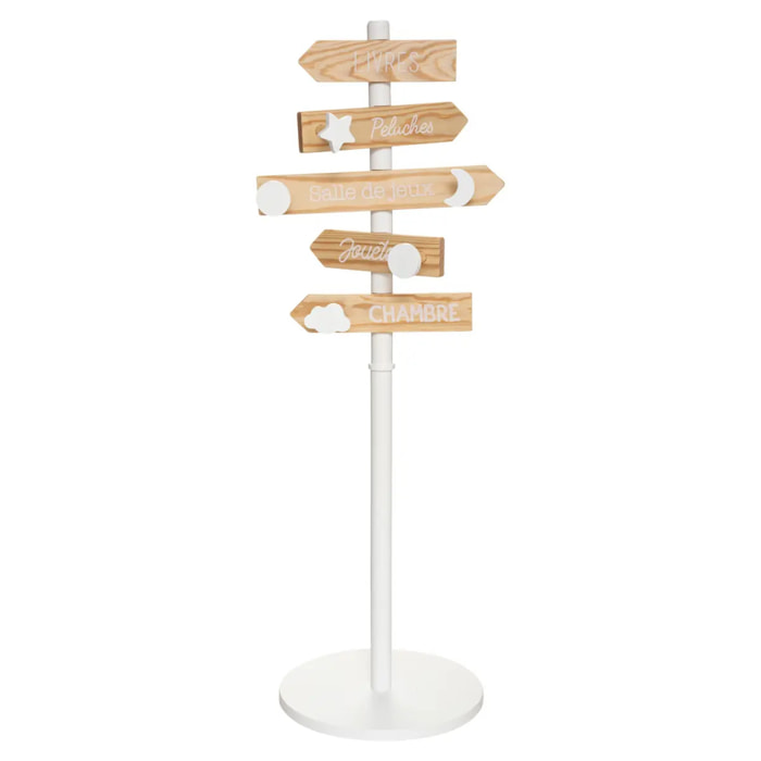 Porte-manteau enfant "Pancarte" H115 cm
